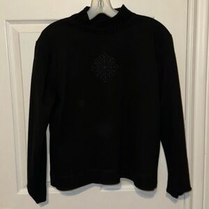 3 for $20 Vintage Liz Claiborne Crazy Horse black ls turtle neck sweater sz s